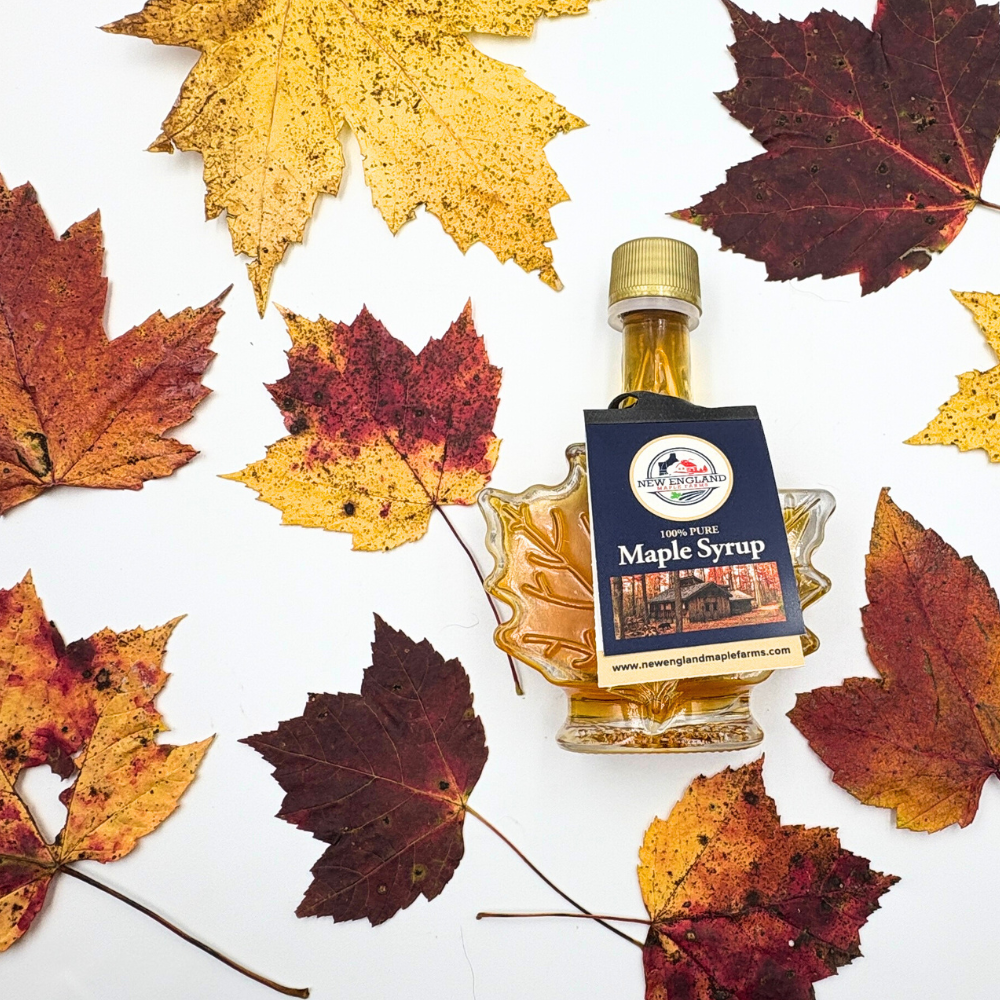 maple leaf bottle with automn leaves